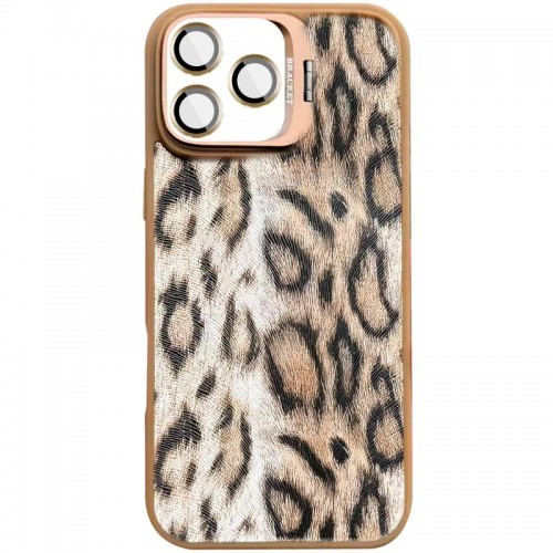 Чехол TPU+PC Wild Leopard with Magnetic Fit and Lens для Apple iPhone 15 Pro Max (6.7") Коричневый