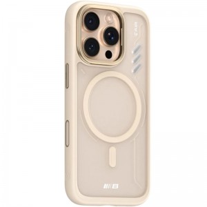 TPU+PC чехол Blueo Frosted Heat Dissipation Stand with MagSafe для Apple iPhone 16 Pro (6.3") Золотой / Gold