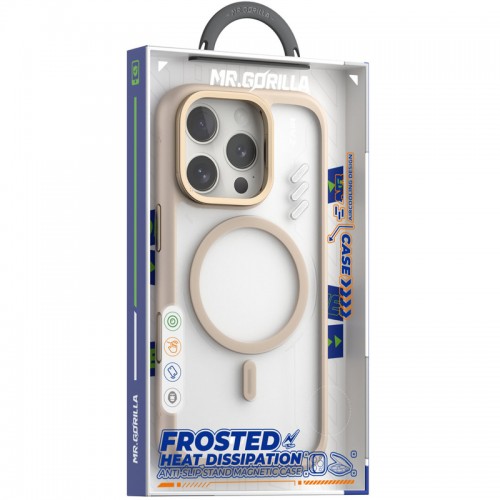 TPU+PC чехол Blueo Frosted Heat Dissipation Stand with MagSafe для Apple iPhone 16 Pro Max (6.9") Золотой / Gold