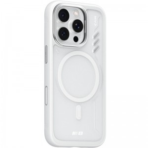TPU+PC чехол Blueo Frosted Heat Dissipation Stand with MagSafe для Apple iPhone 16 Pro Max (6.9") Белый / White
