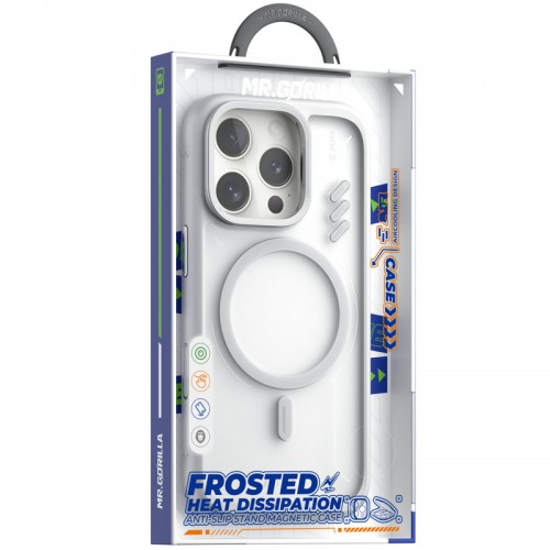 TPU+PC чехол Blueo Frosted Heat Dissipation Stand with MagSafe для Apple iPhone 16 Pro Max (6.9") Белый / White