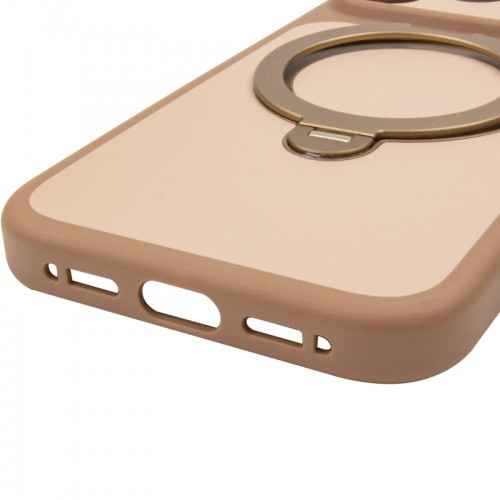 Чехол Ummi Full Camera with MagSafe HQ Ring для Apple iPhone 16 Pro (6.3") Коричнево-золотой