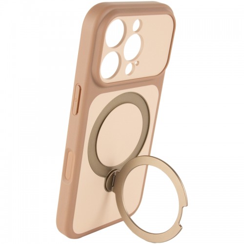 Чехол Ummi Full Camera with MagSafe HQ Ring для Apple iPhone 16 Pro Max (6.9") коричнево-золотой