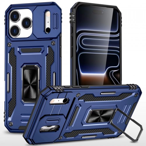 Ударостійкий чохол Camshield Army Ring для Apple iPhone 17 Pro (6.3") Синій / Navy