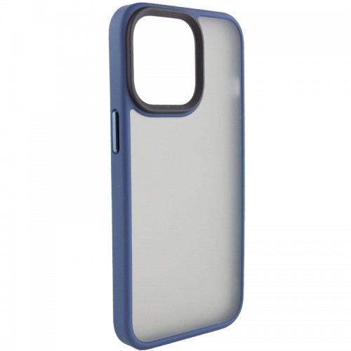 TPU+PC чехол Metal Buttons для Apple iPhone 12 Pro Max (6.7") Синий / Navy Blue