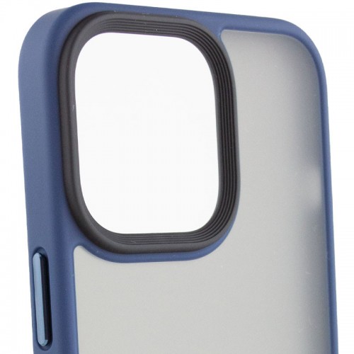 TPU+PC чехол Metal Buttons для Apple iPhone 12 Pro Max (6.7") Синий / Navy Blue
