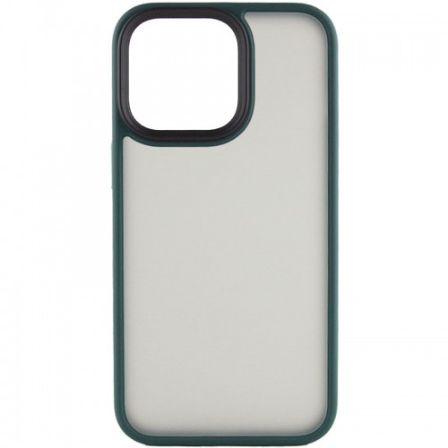 TPU+PC чехол Metal Buttons для Apple iPhone 13 Pro (6.1") Зелёный / Dark Green