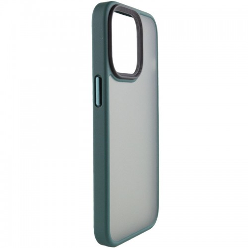 TPU+PC чехол Metal Buttons для Apple iPhone 13 Pro (6.1") Зелёный / Dark Green