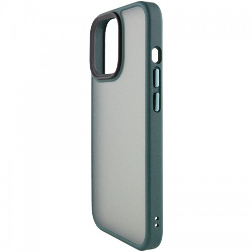 TPU+PC чехол Metal Buttons для Apple iPhone 13 Pro (6.1") Зелёный / Dark Green