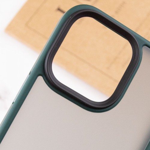 TPU+PC чехол Metal Buttons для Apple iPhone 13 Pro (6.1") Зелёный / Dark Green
