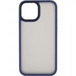 TPU+PC чехол Metal Buttons для Apple iPhone 13 / 14 (6.1") Синий / Navy Blue