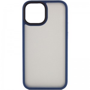 TPU+PC чохол Metal Buttons для Apple iPhone 13 / 14 (6.1") Синій / Navy Blue