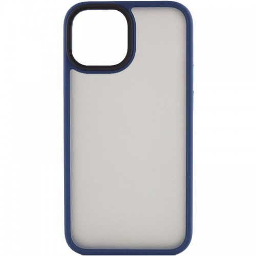 TPU+PC чехол Metal Buttons для Apple iPhone 13 / 14 (6.1") Синий / Navy Blue