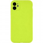 Чехол Silk Full Camera Protective (AA) NO LOGO для Apple iPhone 12 (6.1") Кислотно-зелёный / Acid Green