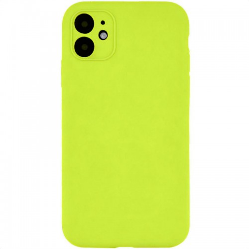 Чехол Silk Full Camera Protective (AA) NO LOGO для Apple iPhone 12 (6.1") Кислотно-зелёный / Acid Green