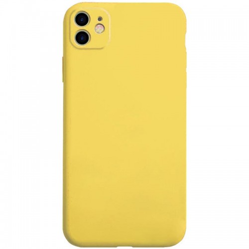 Чехол Silk Full Camera Protective (AA) NO LOGO для Apple iPhone 12 (6.1") Желтый / Yellow