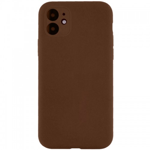 Чехол Silk Full Camera Protective (AA) NO LOGO для Apple iPhone 12 (6.1") Коричневый / Brown