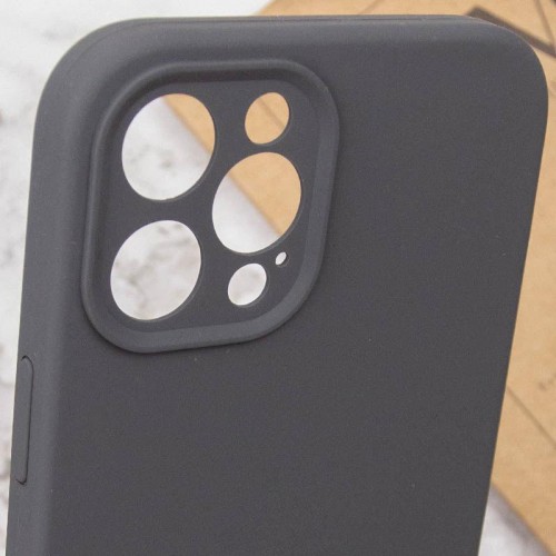 Чехол Silk Full Camera Protective (AA) NO LOGO для Apple iPhone 12 Pro (6.1") Серый / Темно-серый
