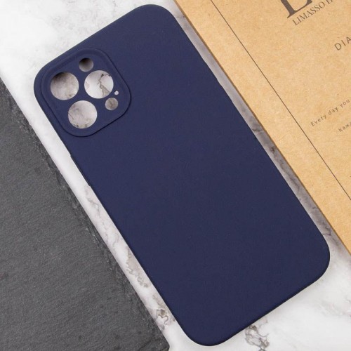 Чехол Silk Full Camera Protective (AA) NO LOGO для Apple iPhone 12 Pro (6.1") Тёмно-синий / Midnight blue