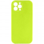Чехол Silk Full Camera Protective (AA) NO LOGO для Apple iPhone 12 Pro Max (6.7") Кислотно-зеленый / Acid Green