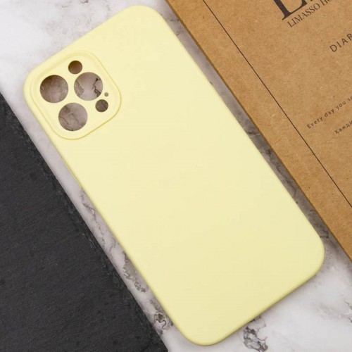 Чехол Silk Full Camera Protective (AA) NO LOGO для Apple iPhone 12 Pro Max (6.7") Жёлтый / Mellow Yellow