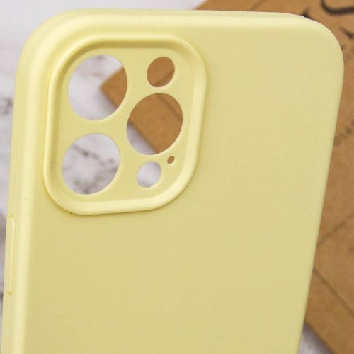 Чехол Silk Full Camera Protective (AA) NO LOGO для Apple iPhone 12 Pro Max (6.7") Жёлтый / Mellow Yellow