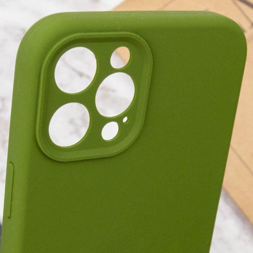 Чехол Silk Full Camera Protective (AA) NO LOGO для Apple iPhone 12 Pro Max (6.7") Зеленый / Dark Olive