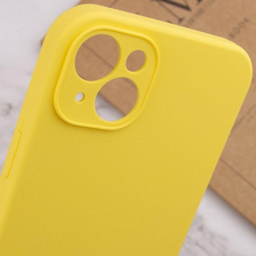 Чехол Silk Full Camera Protective (AA) NO LOGO для Apple iPhone 13 (6.1") Желтый / Yellow