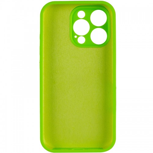 Чехол Silk Full Camera Protective (AA) NO LOGO для Apple iPhone 13 Pro (6.1") Кислотно-зелёный / Acid Green