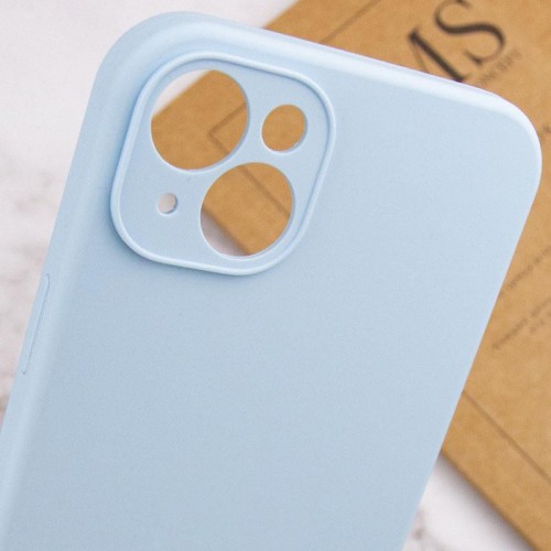 Чехол Silk Full Camera Protective (AA) NO LOGO для Apple iPhone 14 (6.1") Голубой / Sweet Blue