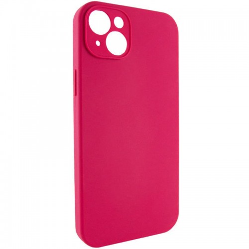 Чехол Silk Full Camera Protective (AA) NO LOGO для Apple iPhone 14 (6.1") Красный / Розово-красный