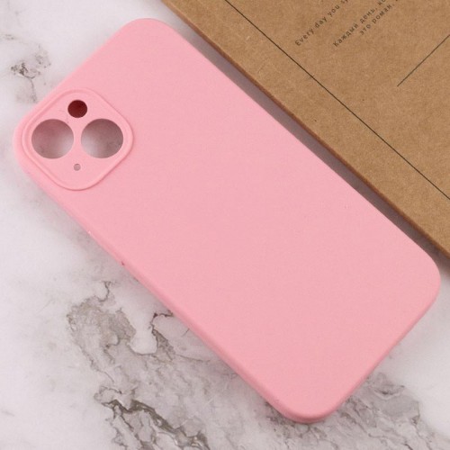 Чехол Silk Full Camera Protective (AA) NO LOGO для Apple iPhone 14 (6.1") Розовый / Light pink