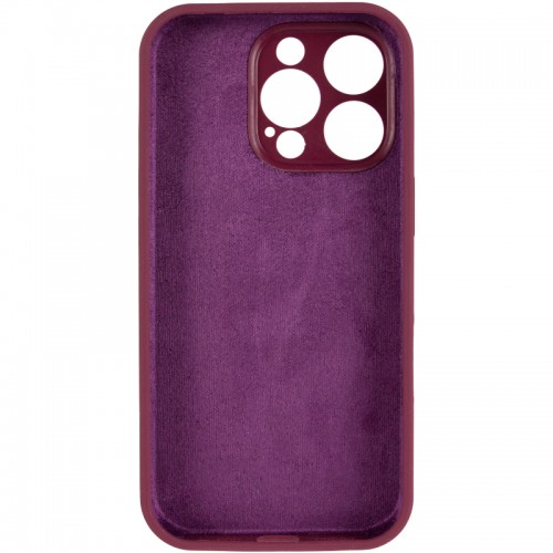 Чехол Silk Full Camera Protective (AA) NO LOGO для Apple iPhone 14 Pro (6.1") Бордовый / Plum
