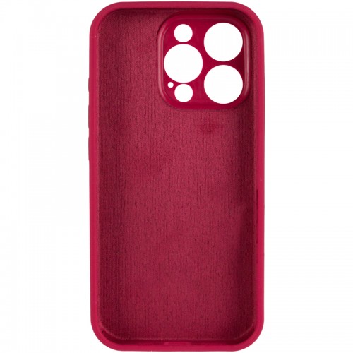 Чехол Silk Full Camera Protective (AA) NO LOGO для Apple iPhone 14 Pro (6.1") Красный / Розовый Red