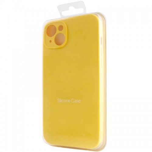 Чехол Silk Full Camera Protective (AA) NO LOGO для Apple iPhone 15 (6.1") Желтый / Yellow
