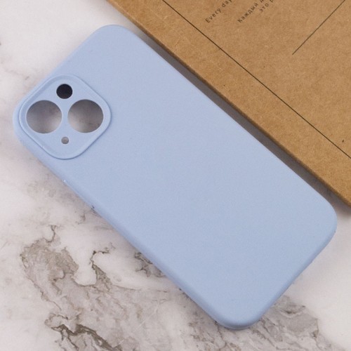 Чехол Silk Full Camera Protective (AA) NO LOGO для Apple iPhone 15 Plus (6.7") Голубой / Lilac Blue