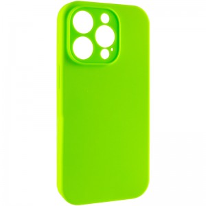Чехол Silk Full Camera Protective (AA) NO LOGO для Apple iPhone 15 Pro (6.1") Кислотно-зелёный / Acid Green