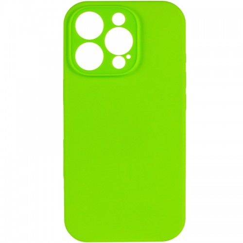 Чехол Silk Full Camera Protective (AA) NO LOGO для Apple iPhone 15 Pro (6.1") Кислотно-зелёный / Acid Green