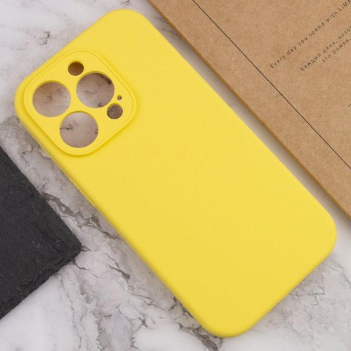 Чехол Silk Full Camera Protective (AA) NO LOGO для Apple iPhone 15 Pro (6.1") Желтый / Yellow