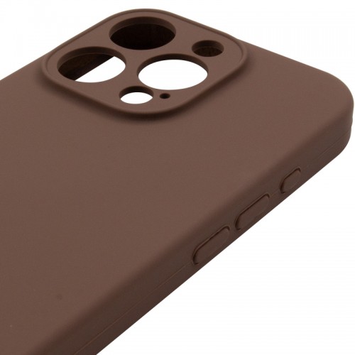 Чехол Silk Full Camera Protective (AA) БЕЗ ЛОГОТИПА для Apple iPhone 15 Pro (6.1") Коричневый / Brown