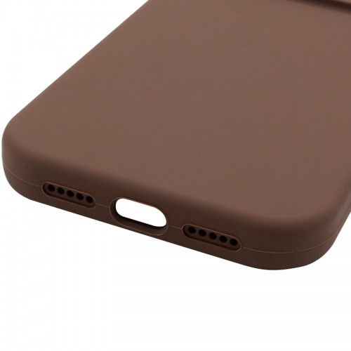 Чехол Silk Full Camera Protective (AA) БЕЗ ЛОГОТИПА для Apple iPhone 15 Pro (6.1") Коричневый / Brown