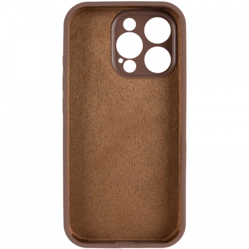 Чехол Silk Full Camera Protective (AA) NO LOGO для Apple iPhone 15 Pro Max (6.7") Коричневый / Brown