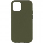 Чехол Silk Full Protective (AA) БЕЗ ЛОГОТИПА для Apple iPhone 12 Pro / 12 (6.1") Зеленый / Dark Olive