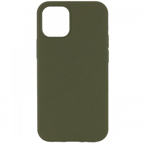 Чехол Silk Full Protective (AA) БЕЗ ЛОГОТИПА для Apple iPhone 12 Pro / 12 (6.1") Зеленый / Dark Olive