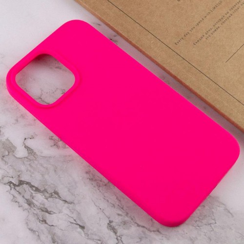 Чехол Silk Full Protective (AA) NO LOGO для Apple iPhone 12 Pro / 12 (6.1") Розовый / Barbie pink