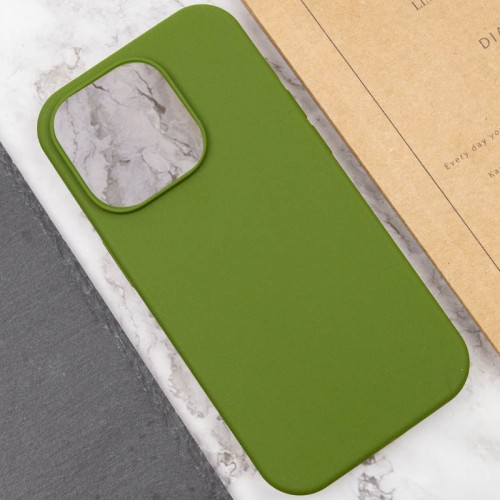 Чехол Silk Full Protective (AA) БЕЗ ЛОГОТИПА для Apple iPhone 14 Pro Max (6.7") Зеленый / Dark Olive