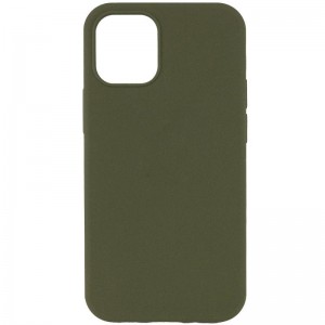 Чехол Silk Full Protective (AA) БЕЗ ЛОГОТИПА для Apple iPhone 15 (6.1") Зеленый / Темный оливковый