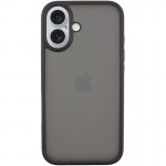 TPU+PC case Metal Buttons для Apple iPhone 16 (6.1") Чёрный / Black