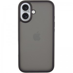 TPU+PC чохол Metal Buttons для Apple iPhone 16 (6.1") Чорний / Black