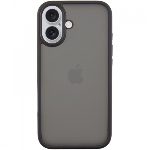 TPU+PC case Metal Buttons для Apple iPhone 16 (6.1") Чёрный / Black